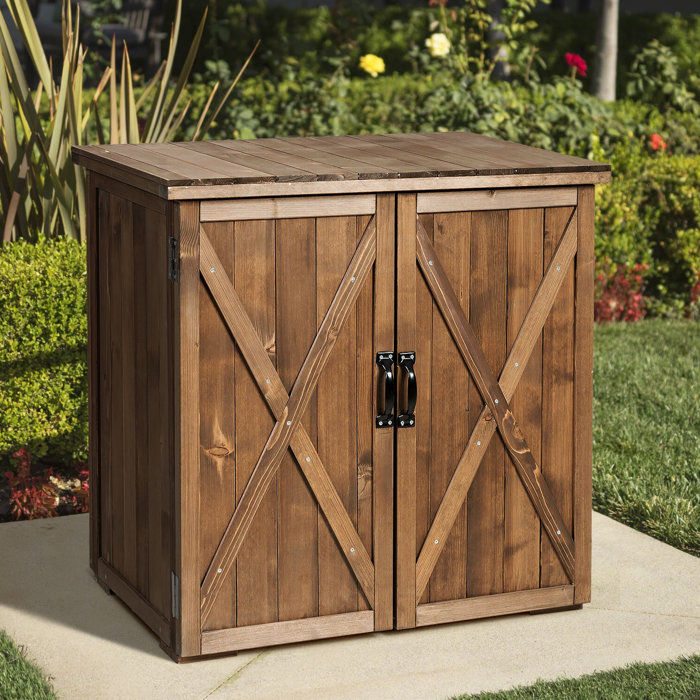 Gorifly 28.5" H x 30.5" W x 22" D Outdoor Wooden Storage